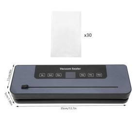 Ruspela Machine à emballer sous vide 6 en 1, fonction Food Saver, scellant sous vide avec cutter intégré pour aliments humide