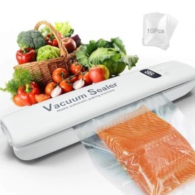 Frohsen Machine Sous Vide Alimentaire, Avec 10 Sacs de Scellage Sous Vide, Scelleuse SousVide Automatique Pour Aliments, Affi