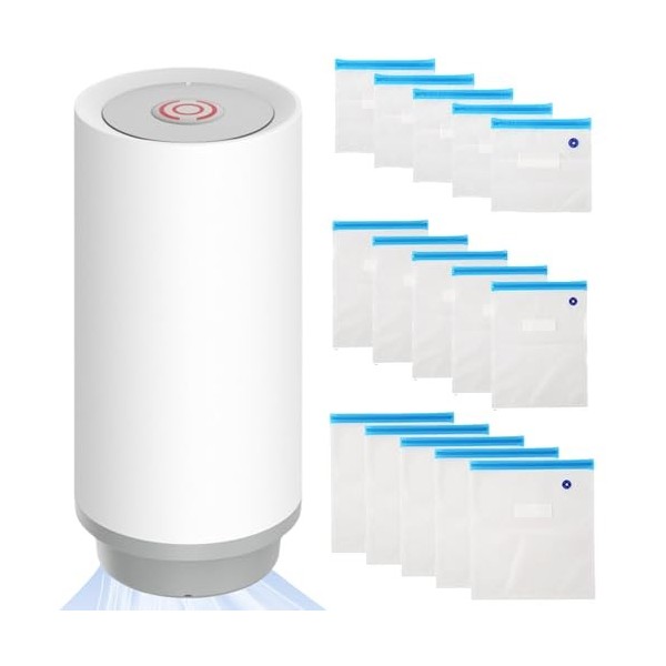 Machine à emballer sous vide avec 15 sacs sous vide, appareil de mise sous vide pour aliments, appareil de mise sous vide, US