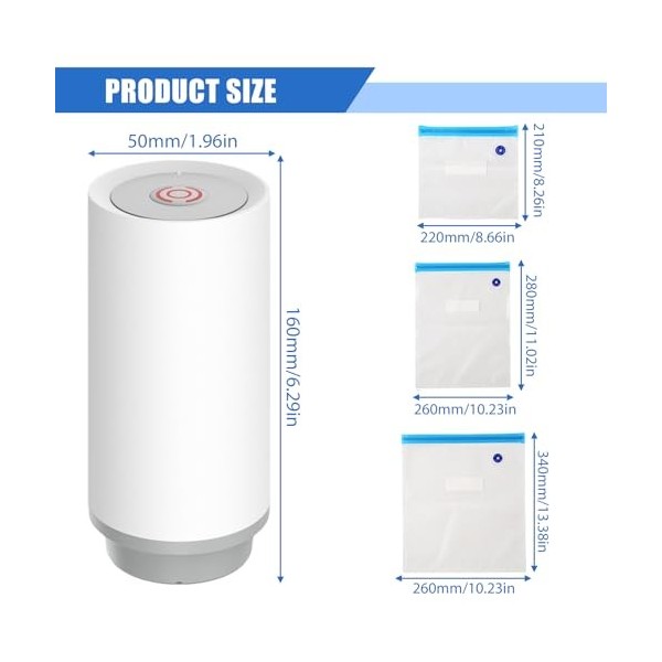 Machine à emballer sous vide avec 15 sacs sous vide, appareil de mise sous vide pour aliments, appareil de mise sous vide, US