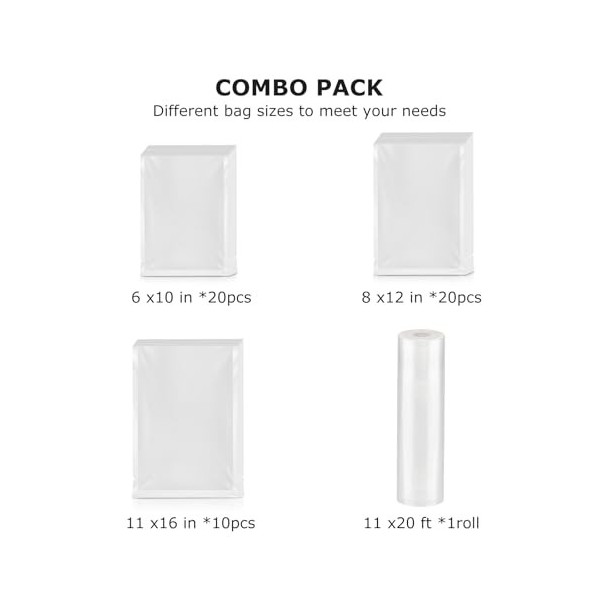 Bonsenkitchen VS3017 Machine à emballer sous vide pour aliments secs et humides