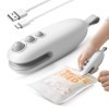 tlidfgeo Mini scellant de sac, 2 en 1, mini scellant à chaud avec cutter, scellant de sac, scellant de sac rechargeable, scel