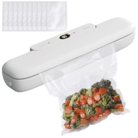 Appareil de mise sous vide 4 en 1 - Appareil de mise sous vide - Avec 10 sacs de mise sous vide - Pour aliments - Mode de con
