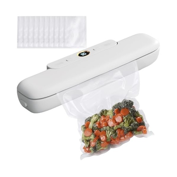 Appareil de mise sous vide 4 en 1 - Appareil de mise sous vide - Avec 10 sacs de mise sous vide - Pour aliments - Mode de con