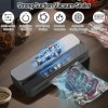 Bindokun Machine Aous Vide Alimentaire Appareils de Mise Sous Vide Automatique 32 cm Avec Cutter Intégré, Rangement des Sacs,
