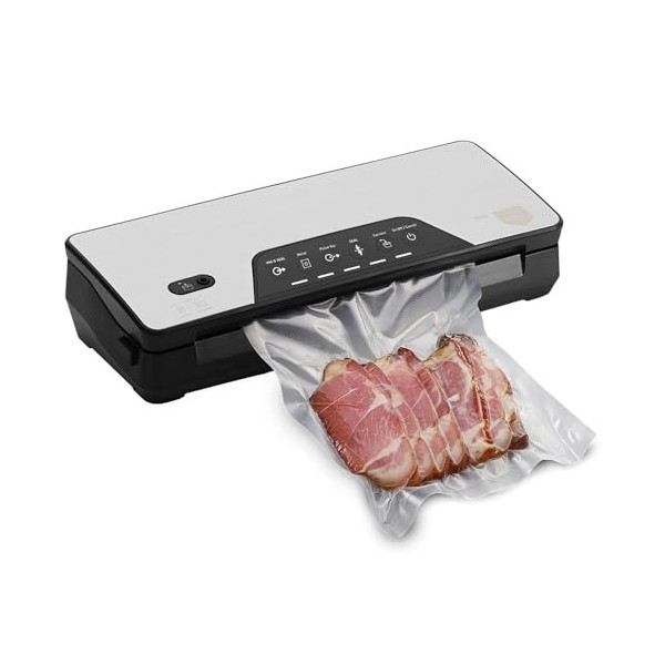 ELMA Machine Sous Vide V Top, Machine Sous Vide pour Aliments Secs et Humides | avec Couteau de Coupe, Appareil de Mise Sous 