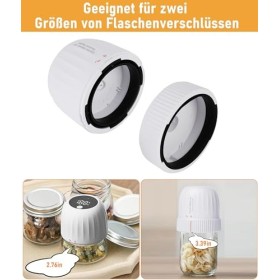 Kit de scellage électrique sous vide en verre - Batterie 1200 mAh - Rechargeable - Portable - Machine à sceller sous vide pou