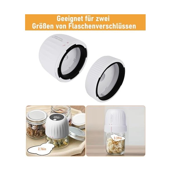 Kit de scellage électrique sous vide en verre - Batterie 1200 mAh - Rechargeable - Portable - Machine à sceller sous vide pou