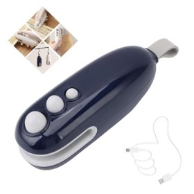 Mini scelleuse de sacs et thermoscellante avec cutter, scellant de sac rechargeable 2 en 1, machine à sceller la chaleur port