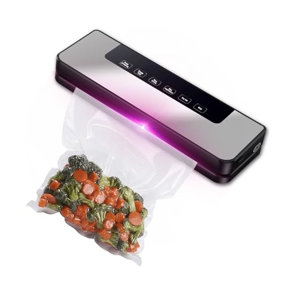 Machine à emballer sous vide, 5 en 1, avec 10 sacs sous vide, scellant automatique des aliments secs ou humides, garde les al