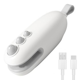 Mini scelleuse de sacs rechargeable avec cutter, scellant thermique portable et cutter 2 en 1 pour collations, frites et stoc