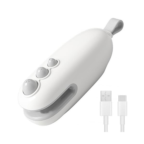 Mini scelleuse de sacs rechargeable avec cutter, scellant thermique portable et cutter 2 en 1 pour collations, frites et stoc