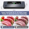 Machine à emballer sous vide 6 en 1 avec aspiration puissante de 65 kPA pour la conservation des aliments secs et humides, ma