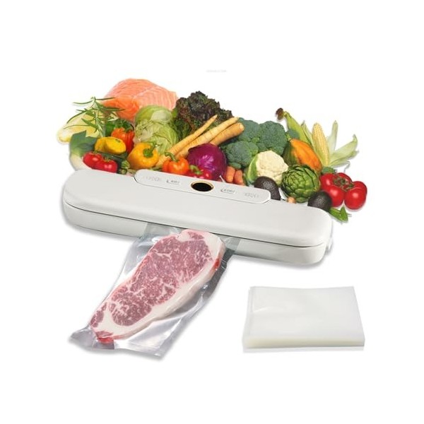 Gevvnss Machine sous vide pour aliments, scellant sous vide pour aliments, longueur 30 cm par ABS, machine automatique sous v