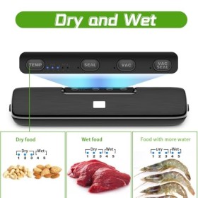 Cocoarm Machine à emballer sous vide alimentaire avec 15 sacs sous vide, machine automatique de stockage