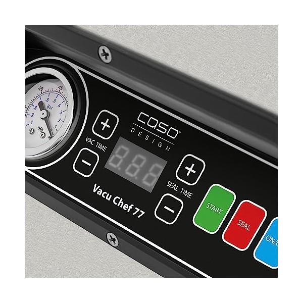 Caso, Cas vacuchef 77 Machine Sous Vide, 630 W, 77 L, Gris