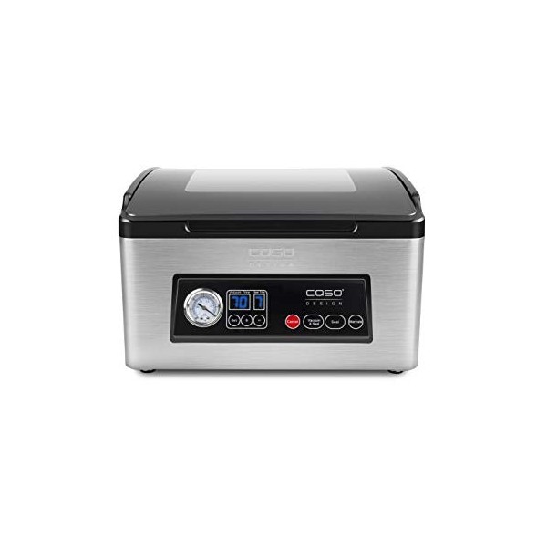 Caso VacuChef 70 Machine à vide en acier inoxydable avec pompe à vide puissante 70 l/min, double soudure à souder, temps de v