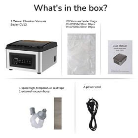 Wevac Machine Sous Vide de Chambre Professionnel en Acier Inoxydable, Idéale Pour les Aliments Liquides ou Juteux y Compris l