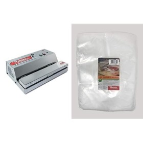 Reber-9709 en Appareil à Emballage Sous Vide Automatique Ecopro 30,-850MB 18 L/Min Inox 200 Watts Gris & 6735N Sachet sous Vi
