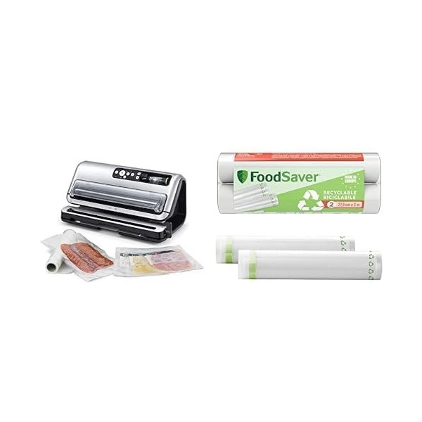 FoodSaver machine sous vide automatisé et professionnel | compartiment de rangement pour rouleau et cutter + d’Emballage sous