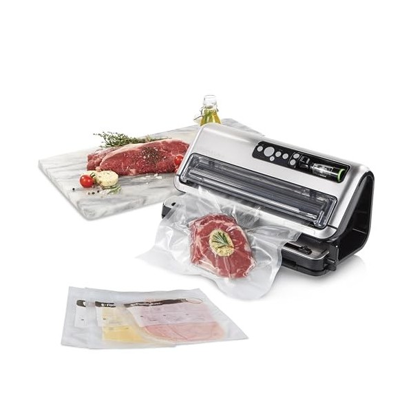 FoodSaver Scelleuse Elite Tout-en-un Liquide+-Des aliments frais jusqu’à 5x plus longtemps-Scellage Liquide-Avec 1x rouleau 