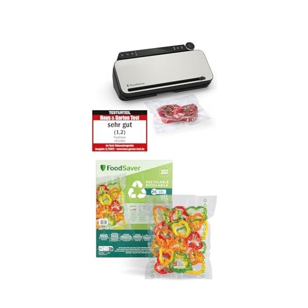 FoodSaver Machine Sous Vide Alimentaire Automatique | Système de conservation des aliments multifonction avec accessoire à ma