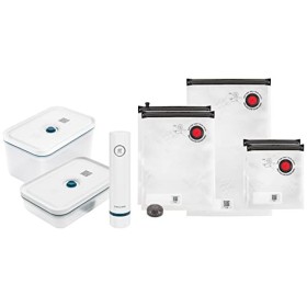 ZWILLING Kit de démarrage de Mise sous Vide Fresh & Save, en Verre, 16 unités, La Mer & Fresh & Save Plat à gratin sous Vide,
