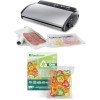 FoodSaver Machine Sous Vide, avec compartiment de rangement pour rouleau et cutter et 3 vitesses daspiration, inclut sacs de