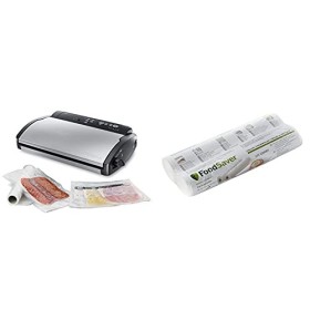 FoodSaver V2860-I Machine Sous Vide avec Compartiment de Rangement pour Rouleau et Cutter et 3 Vitesses dAspiration & Roulea