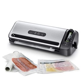 FoodSaver Machine Sous Vide avec compartiment de rangement pour rouleau et cutter, fonction marinade+d’Emballage sous Vide, R