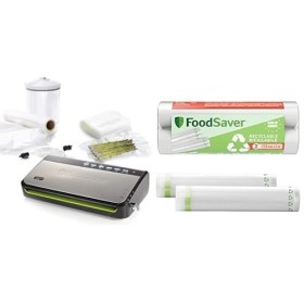 FoodSaver FFS005X Machine sous Vide avec Compartiment de Rangement pour Rouleau et Cutter, Fonction Pulse pour Aliments Fragi