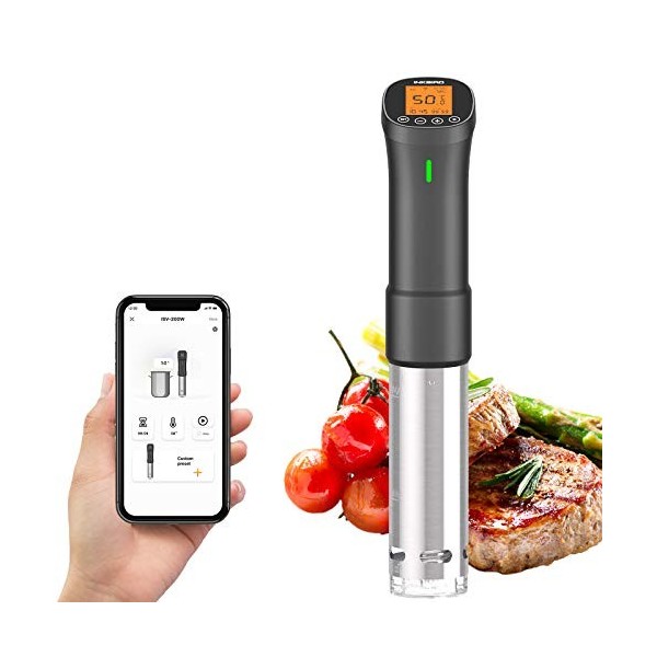 INKBIRD Set de WiFi Cuiseur Sous Vide：ISV-100W Thermoplongeur Sous Vide+Machine Sous Vide Alimentaire