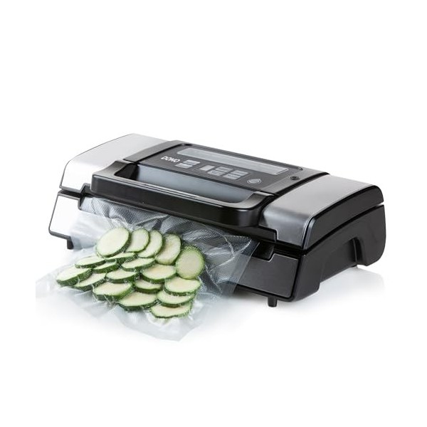 APPAREIL SOUS VIDE DOUBLE SOUDURE DOMO DO331L, Argent Mat , Noir.