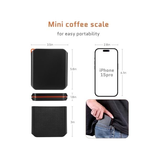 Balance Électronique à Café, Pèse-Café Numérique