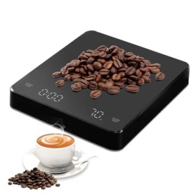 Balance à café numérique portable avec minuterie, 3 kg/0,1 g, rechargeable de haute précision, mini balance barista, accessoi