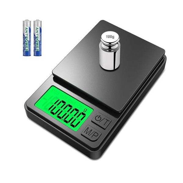Farnirvana Balance de Precision 1000g/0.01g, Mini Balance de Précision pour Bijoux, Balance à Bijoux Portable, avec Affichage