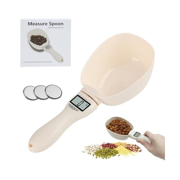 peaceking Cuillère de Mesure Numérique 800g/0.1g avec 3 Piles CR2032 – Balance de Cuisine Précise, Écran LCD, pour Pâtisserie