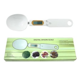 LEIBOCHAO Cuillere Balance Digitale 0,5g Jusquà 500g, Écran LCD, 4 Unités de Pesage g, oz, gn, ct , Cuillere Doseuse Gramme