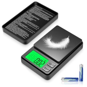 HOTUT Balance de Précision Cuisine, 1000g/0.01g Balance de Precision, Balance Cuisine Electronique, Mini Balance Numérique, B