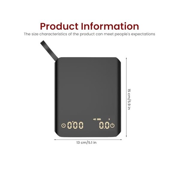 Balance de cuisine numérique à chargement USB, balance de précision 0,1 g, balance à café, balance de cuisine, balance de cui