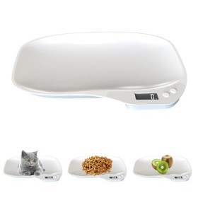 Builrand Balance numérique pour petits animaux, 15 kg, balance pour chiots avec écran LCD, mini balance de pesée avec 4 modes