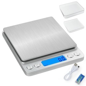 GAOUTO Balance de cuisine numérique - 1 kg/0,01 g - Chargement USB - Balance numérique de haute précision - Balance de cuisin