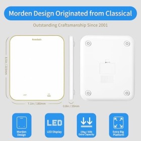 Homebuds 15kg Balance de Cuisine numérique en 1g, Haute Précision Assurée par Balance Cuisine Professional Factory DEPUIS 200