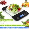 Apritsce Balance de Cuisine, 15 KG Pese Aliment Cuisine avec Écran LCD Incliné et Fonction Tare, Haute Précision 1g Balance A