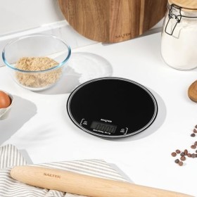 Salter Balance de cuisine ronde– Balances numériques pour la cuisson et la cuisson, mesure des liquides et des fluides, écran