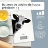 ADE Balance de cuisine digitale | balance précise jusquà 5 kg | grand écran | piles AAA incluses | très plate | avec anneau 