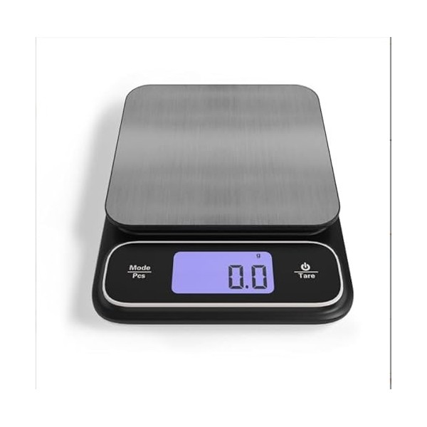 Yopption Balance alimentaire numérique 5 kg/0,1 g en acier inoxydable étanche pour la cuisson