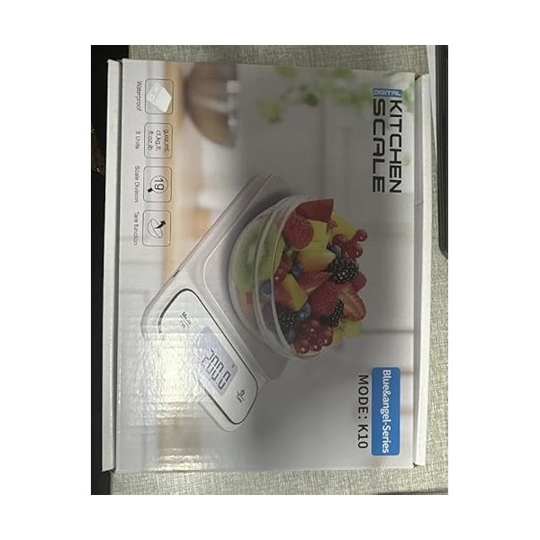 Yopption Balance alimentaire numérique 5 kg/0,1 g en acier inoxydable étanche pour la cuisson