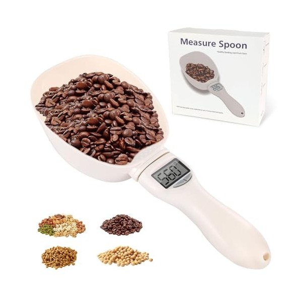 Cuillere Balance Digitale, 800 g/1g Cuillère de Mesure de Nourriture pour Animaux domestiques Balance de cuisine numérique av
