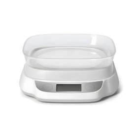 Wintem Balance de cuisine numérique 20,8 x 19,2 cm avec écran LCD Capacité jusquà 5 kg - Plate-forme en acier inoxydable rés